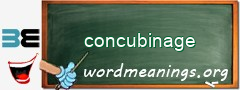 WordMeaning blackboard for concubinage